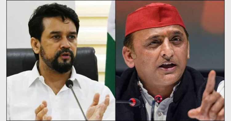 Union Minister Anurag Thakur said Mohd Saif, one of the convicts is the son of son of SP leader Shadab Ahmed and slammed Akhilesh Yadav for his silence over the issue (Photo Credit: The Indian Express)