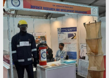 New firefighter suit at science expo (Photo Credit: India Science Wire)