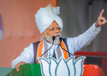 PM Modi addressing in an election rally (Photo Credit: PTI)