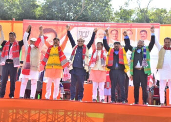 BJP won three major municipality boards in North Guwahati to form the board of its own and won 60 wards uncontested (Photo Credit: Face Book)