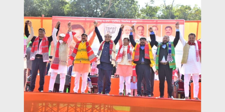 BJP won three major municipality boards in North Guwahati to form the board of its own and won 60 wards uncontested (Photo Credit: Face Book)