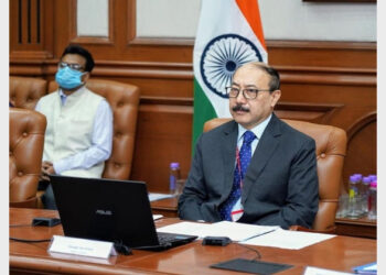 Foreign Secretary Harsh V Shringla addressing India-Bangladesh Friendship Dialogue (Photo Credit: The Statesman)