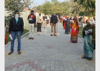 Elections are being held across 59 assembly constituencies in nine districts