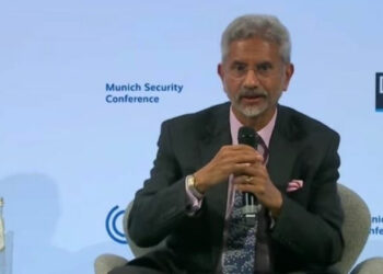 EAM Dr Jaishankar addressing in Munich Security Conference (MSC) (Photo Credit: OpIndia)