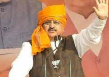 BJP President Nadda addressing in an election rally in Deoria (Photo Credit: Times of India)