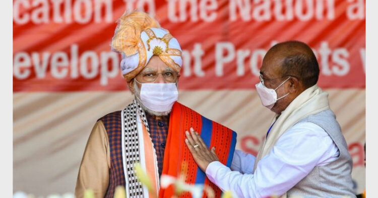 CM Biren SIngh said PM Modi provided free ration, vaccine for Manipur people and saved lives from starvation (Photo Credit: PTI)