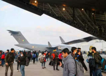 To date, the IAF has flown 10 sorties to bring back 2056 passengers while taking 26 tonnes of relief load to these countries as part of Op Ganga (Photo Credit: Times of India)