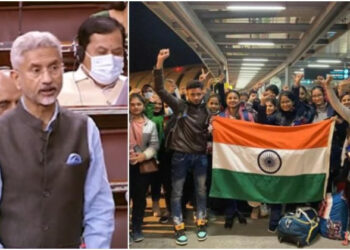 EAM Dr S Jaishankar said 90 flights have been operated, out of which 76 were civilian flights, and 14 were Indian Air Force flights under Operation Ganga (Photo Credit: Sansad TV/ OpIndia)