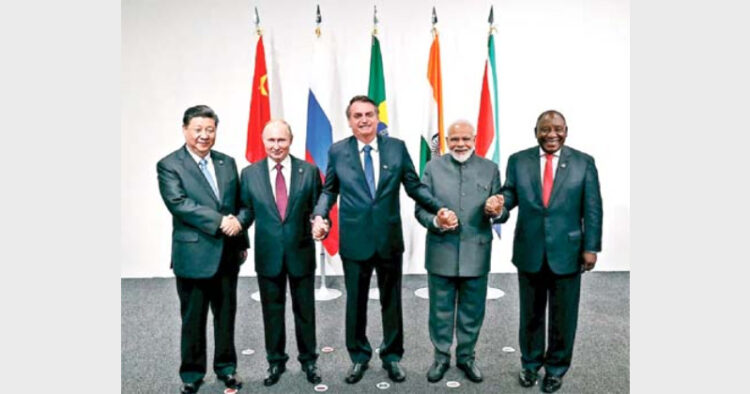 Heads of States of China, Russia, Brazil, India and South Africa at a BRIC Summit