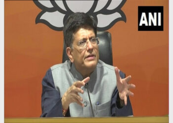 Union Minister Piyush Goyal addressing in a press conference at BJP headquarters in New Delhi (Photo Credit: ANI)