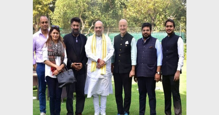 Union Home Minister Amit Shah with The Kashmir Files team (Photo Credit: ANI)