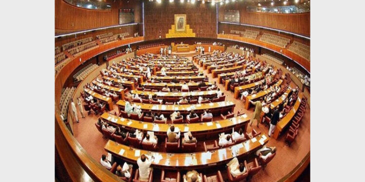 The Opposition parties in Pakistan are jettisoning mutual hatred to oust Imran Khan as they submitted the no-trust motion in the National Assembly secretariat (Photo Credit: ANI)