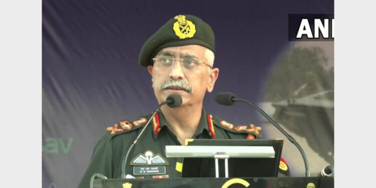 Army Chief Gen. Manoj Mukund Naravane said India has to move more quickly towards Aatma Nirbhar Bharat in defense and future wars should be fought with own weapon systems (Photo Credit: ANI)