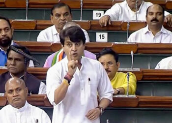 Civil Aviation Minister Jyotiraditya Scindia addressing in Lok Sabha (Photo Source: PTI)