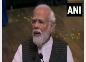 PM Modi addressing at BJP Parliamentary Party meeting in Ambedkar Bhavan in Delhi (Photo Credit: ANI)