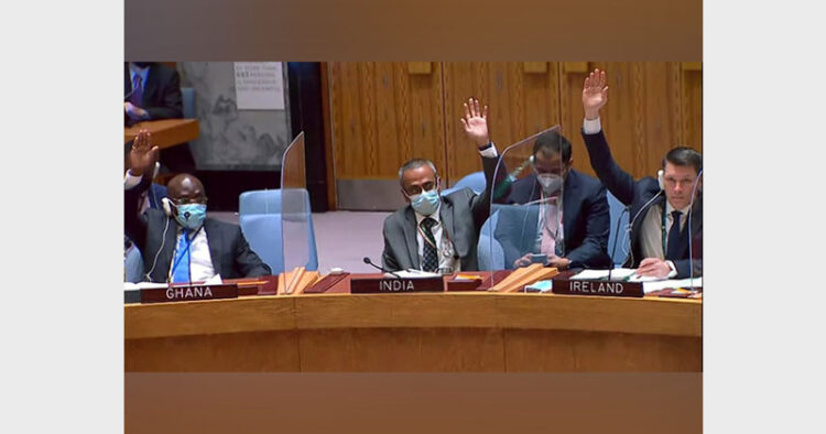 India abstained from voting on the resolution brought by Russia at UNSC on Russia-Ukraine conflict (Photo Source: ANI)