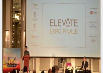 Union Minister Anurag Thakur addressing at Elevate Expo Finale in Dubai (Photo Source: ANI)