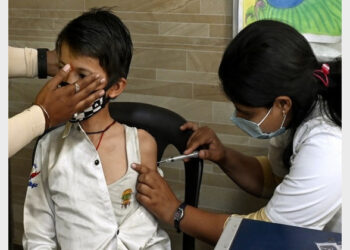 The second dose to the vaccinated children will be given after a gap of 28 days (Photo Credit: ANI)