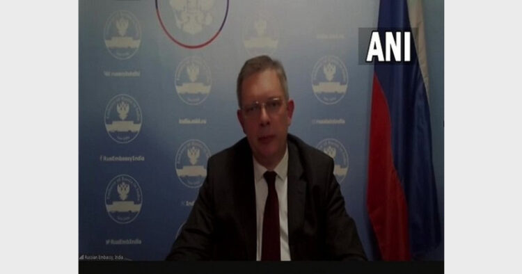 Russian Ambassador-designate to India Denis Alipov consoled the demise of an Indian student in Kharkiv and assured that Russia would do everything in its power to support the evacuation of the Indian citizens from Ukraine (Photo Credit: ANI)