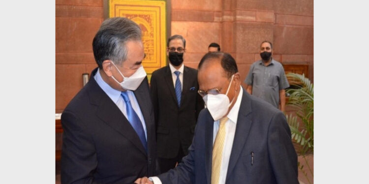 Chinese Foreign Minister Wang Yi-NSA Ajit Doval (Photo Source: ANI)