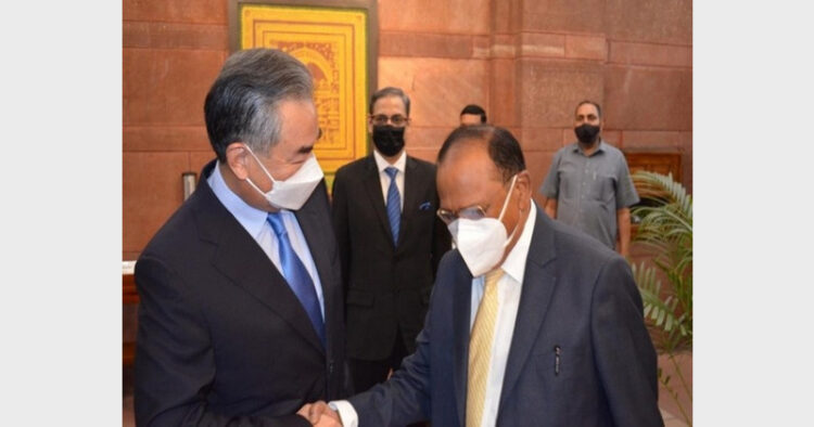 Chinese Foreign Minister Wang Yi-NSA Ajit Doval (Photo Source: ANI)