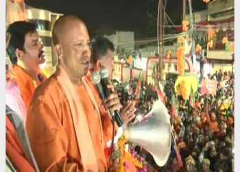 BJP has crossed the majority mark of 202 Assembly seats in the state while leading in more than 245 constituencies (Photo Credit: ANI)