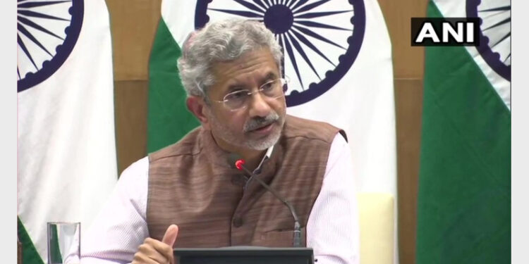EAM Jaishankar lauded the Indian embassy in Ukraine and the MEA personnel for their dedicated efforts in a difficult conflict situation (Photo Credit: ANI)