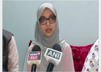 Second-year medical student Neyam Rashid speaking to the media after returning from Ukraine (Photo Credit: ANI)