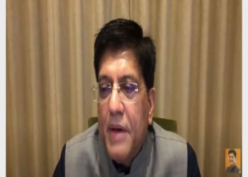 Union Minister Piyush Goyal speaking at a webinar for the fifth edition of the annual launchpad, "The Entrepreneurs Summit" at BITS Pilani (Photo Credit: ANI)
