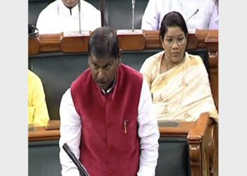 Union Tribal Affairs Minister Arjun Munda addressing in Lok Sabha (Photo Source: Sansad TV)