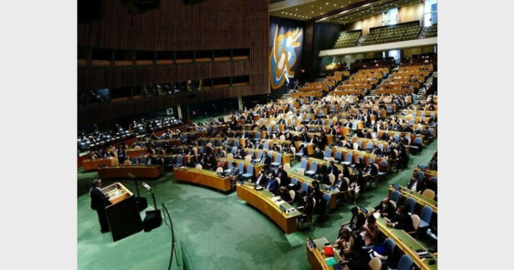The United Nations General Assembly overwhelmingly voted by 141 votes out of 193 members, reprimanded Russia, and demanded that it start withdrawing its military forces