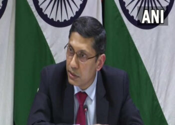 MEA spokesperson Arindam Bagchi in a press briefing (Photo Credit: ANI)