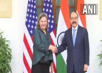 Foreign Secretary Shringla and Under Secretary of State Nuland agreed to maintain regular dialogue and consultations on regional issues (Photo Credit: ANI)