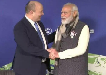 PM Narendra Modi and Naftali Bennett met on the sidelines of COP 26 in Glasgow in November 2021 and had telephonic conversation on August 16, 2021 (Photo Credit: ANI)