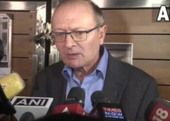 Ambassador of Ukraine to India, Dr Igor Polikha speaking to media (Photo Credit: ANI)