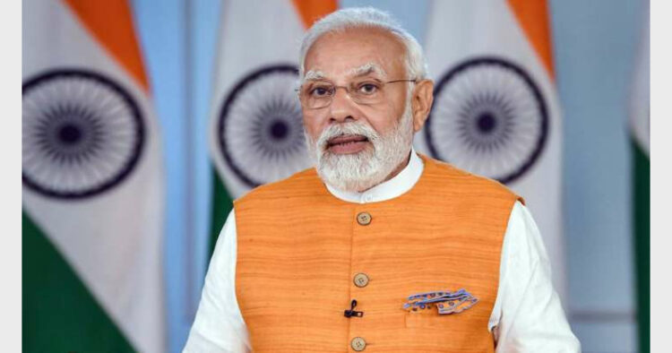 PM Modi speaking at Quad leaders virtual summit (Photo Credit: India TV News)