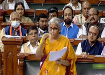 Union Finance Minister Nirmala Sitharaman addressing in Lok Sabha (Photo Credit: PTI)