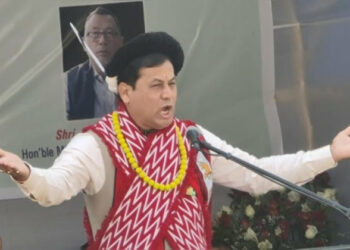 Union Minister Sarbananda Sonowal speaking at inaguration of integrated AYUSH Hospital at Razha Chedema
