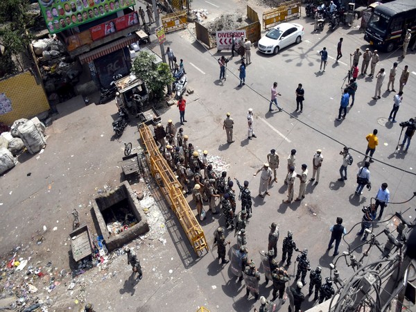 Police presence in Jahangirpuri (Photo Source: ANI)