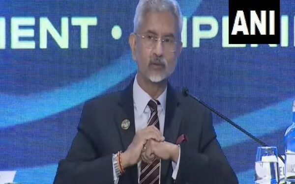 EAM Jaishankar speaking at a private conclave in New Delhi (Photo Source: ANI)