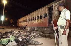 A coach of the Sabarmati Express was set on fire on February 27, 2002, killing 59 people