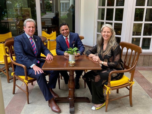 Australian High Commissioner to India, Barry O'Farrell, in a meeting with Anurag Chaudhary, CEO of Himadri Speciality Chemical Limited in Kolkata (Photo Source: Twitter)