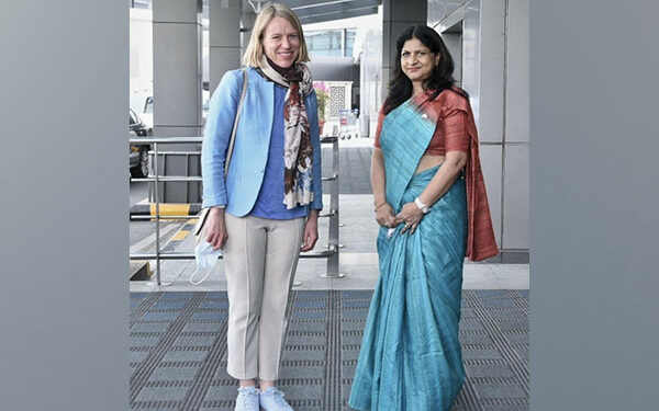 Norwegian Foreign Minister Anniken Huitfeldt in India (Photo Source: Twitter/MEA India)