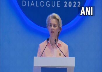 President of the European Commission Ursula Von Der Leyen addressing at the 7th edition of Raisina Dialogue in New Delhi (Photo Source: ANI)