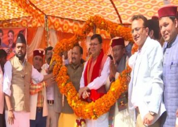 Uttarakhand CM Pushkar Singh Dhami at 'Bissu Mela' program (Photo Source: ANI)