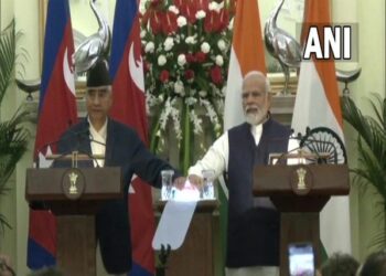 PM Deuba and PM Modi addressing in a joint press conference (Photo Source: ANI)