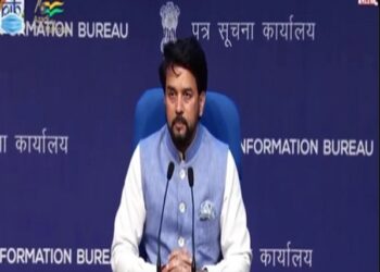 Union Minister Anurag Thakur briefing media (Photo Source: ANI)