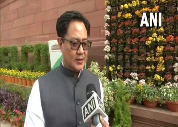 Union Minister Kiren Rijiju speaking with ANI on the Center's decision to reduce AFSPA in Nagaland, Assam and Manipur (Photo Source: ANI)