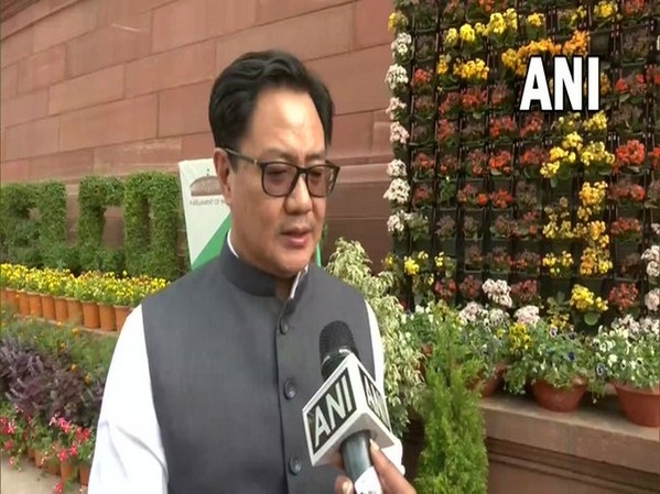 Union Minister Kiren Rijiju speaking with ANI on the Center's decision to reduce AFSPA in Nagaland, Assam and Manipur (Photo Source: ANI)