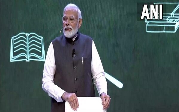 PM Modi speaking at the fifth edition of 'Pariksha Pe Charcha' (Photo Source: ANI)
